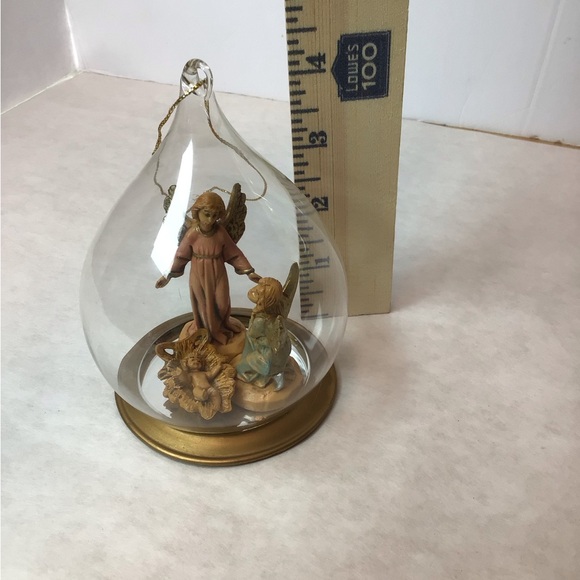 Vtg 1992 Genuine Fontanini By Roman Heirloom Nativity Angels & Jesus Ornament - Picture 4 of 4
